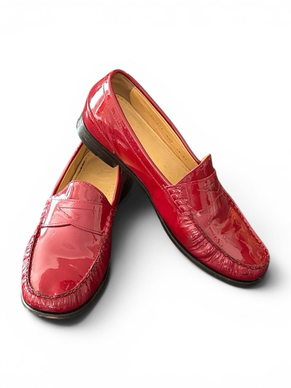 Cole Haan Red Patent Leather Penny Loafer Size 8.5 NikeAir
